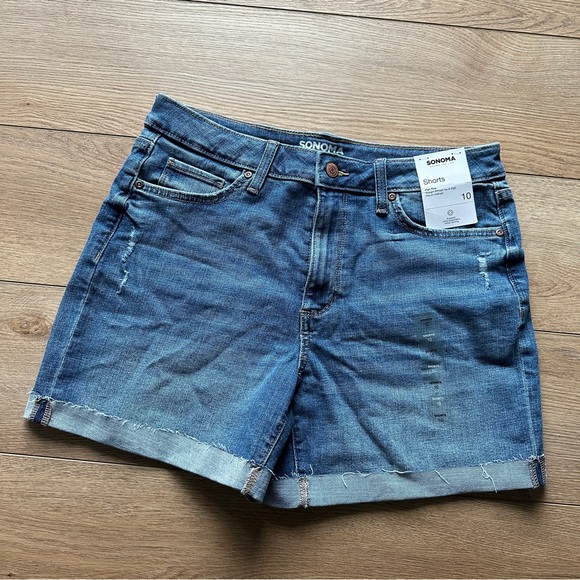 Sonoma High Rise Jean shorts 10 NWT - Picture 2 of 3